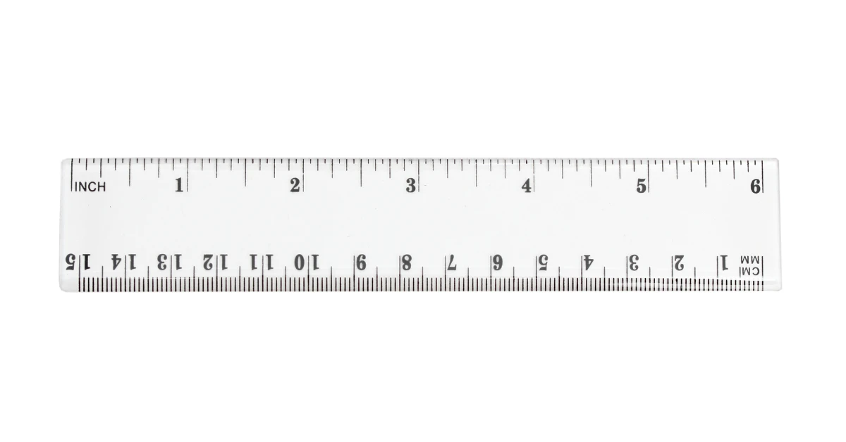 Ruler showing centimeter and millimeter markings